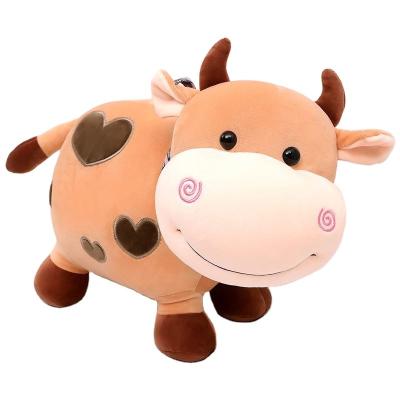 China BJQ045 45cm Stuffed Cow Valentine Push Toy Cute Stuffed Animals Valentines 2021 for sale