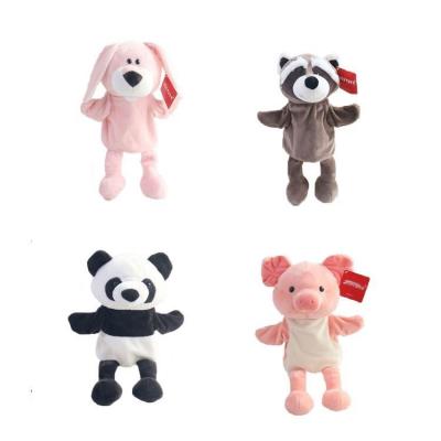 China Factory Supply Plush Pig Raccoon Turtle Panda Dog 3d Plush Toy Animal Interactive Hand Puppet Toys Plush Stuffed Animals for sale