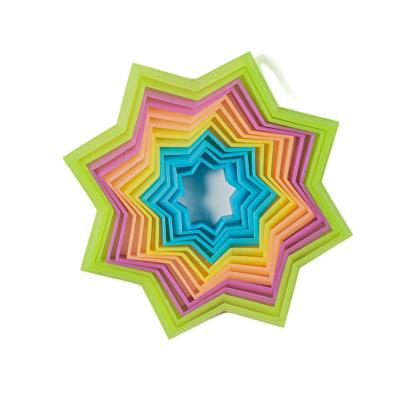 China Relieve stress newcomer Beejay plastic material shooting star decoration 3D colorful square shaped fidgety person toy for sale