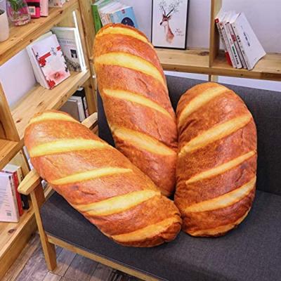 China 80cm Soft Plush Toy Butter Toast Bread Food Cushion Shape Simulation Bread Pillow 3D Plush Soft Stuffed Toy for sale