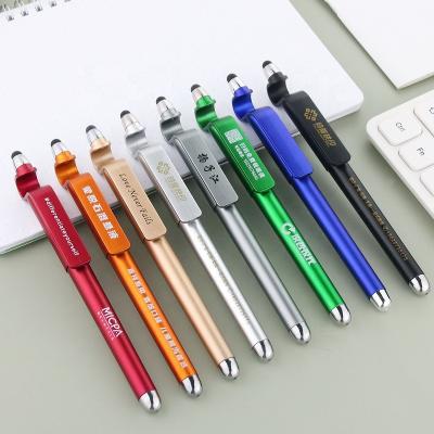 China Promotional Pen wholesale bulk branded promotional gift custom logo metal black stylus pen rubber coated Ballpoint soft metal pen for sale