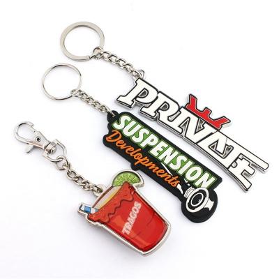 China Europe wholesale factory custom design keychain metal 2d 3d enamel keychain for sale