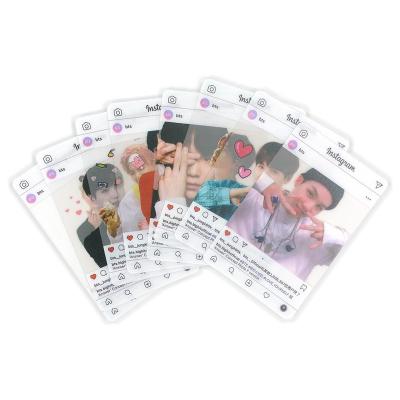 China Souvenir Gifts Custom business card printing plastic transparent pvc card print logo waterproof name visiting kpop ins card for sale