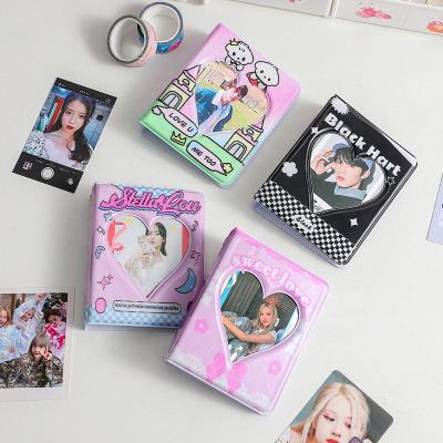 China Collection Wholesale Fold Small Card Mini Storage Kpop Collect Book Heart Shape Custom Name Card Photocard Holder Mini Cartoon Photo Album for sale