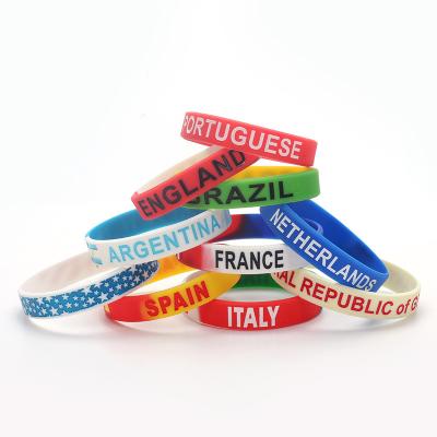 China Promotional Gifts hot selling eco-friendly no minimum cheap advertising gifts custom logo silicone bracelet wrist band for sale