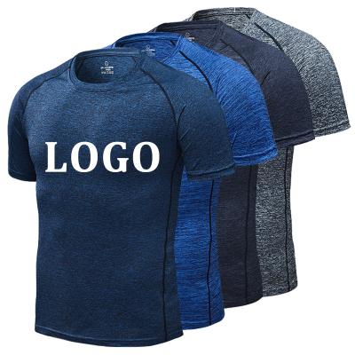 China Shirts & Tops Quick Dry Short Sleeves Slim Fit Breathable Sportswear Men's Training Fitness Gym T-Shirt Tank Tops for sale