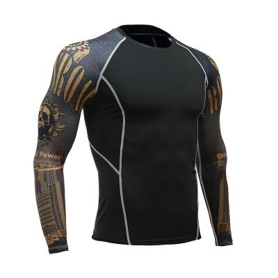 China Breathable Fitness Suit Quick Dry Compression Sleeve T-Shirt Tracksuits Long Training Wear for sale