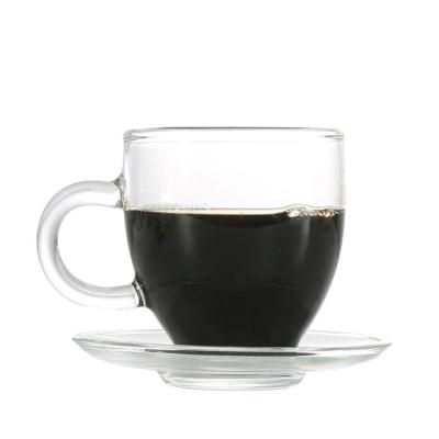 China Viable Factory High Borosilicate Glass Coffee Wholesale Coffee Mug, Amazon Hot Selling Coffee Espresso High Quality Cup Small Square for sale