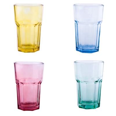 China Viable Spray Color Tumbler Glass Whiskey Mug Wine Glass Cup for sale