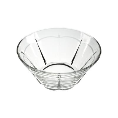 China Viable Medium Size Glass Salad Bowl Set Fruit Glass Bowl Vegetable Salad Glass Bowl for sale