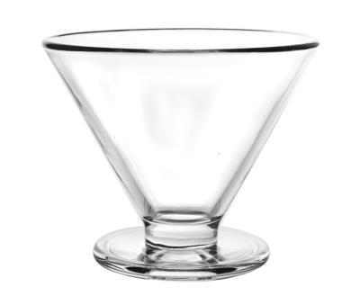 China 6oz 180ml Glass Ice Cream Cup Dessert Serving Glass Bowl Viable Transparent Glass Bowl New Design for sale