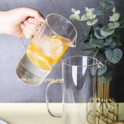 China Anhui heat resistance borosilicate tea fruit viable lead-free glass water jug ​​for wholesale promotion for sale