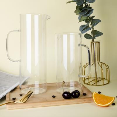 China Large volume large heat borosilicate tea fruit safe glass water jug ​​lead free viable for wholesale promotion for sale