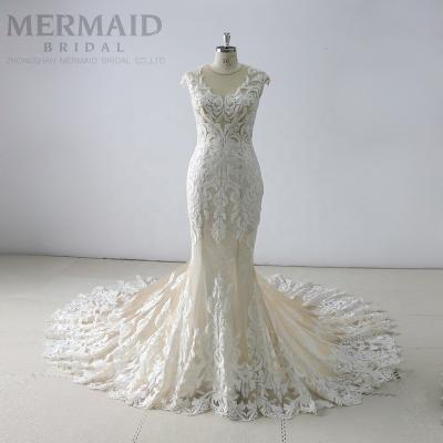 China New Anti-static Lace Wedding Dress Mermaid Pearl Beads For Wedding Dress for sale