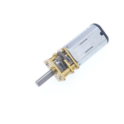 China JA12-N30 Micro Car Gear Motor Gear Motor 3V 6V 12V 50/100/150/250/500RPM Turning Car Motor Smart Metal Gear for sale