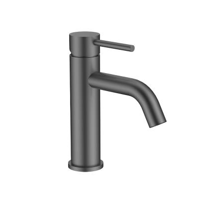 China Best Selling Faucets Best Selling Gunmetal Bathroom Basin Single Lever Brass Faucet Metered Gray for sale