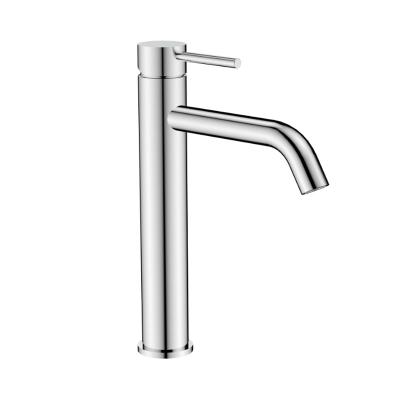 China Single Lever Basin Sink Faucet High Chrome Basin Faucet Metered Bathroom for sale