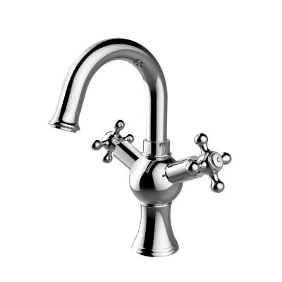 China Metered Faucets Deck Mounted Two Handle One Cross Hole Brass Classic Faucet for sale