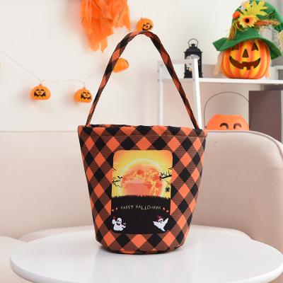 China Storage Halloween Decorative Prop Amazon Personalized Halloween Candy Bag Pumpkin Trick or Treat Bucket Children's Basket for sale