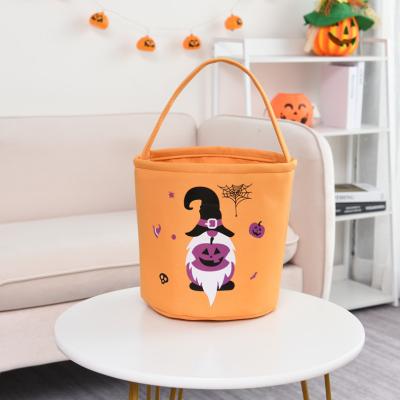 China New Halloween Decorative Halloween Prop Storage Amazon Candy Bag Pumpkin Bucket Children's Basket For Festival for sale