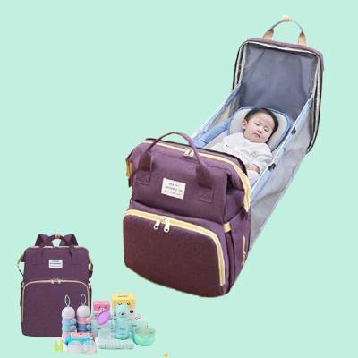 China With USB Keyuan Baby Changing Bags Diaper Bag Backpack With Crib Bed Mat Multifunction Pad 3 In 1 Diaper Bag Travel for sale