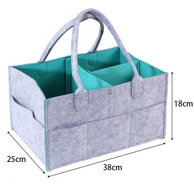 China Water Absorption Keyuan Diaper Cart Organizer Felt Mom Baby Packing Crib Diaper Bag Portable Travel for sale