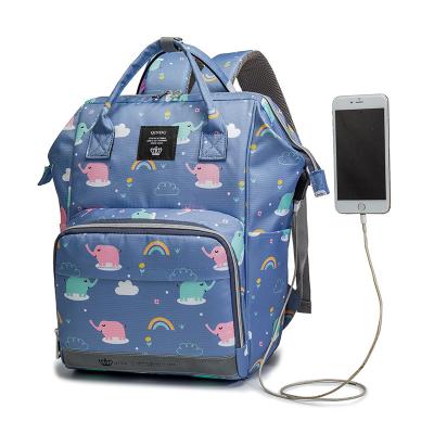 China With USB Keyuan Waterproof Nappy Diaper Backpack Mummy Backpack Baby Diaper Changing Bag for sale