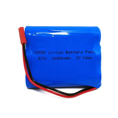 China rechargeable toys 3.7V 18650 6600mah /7200mah/7800MAH lithium ion battery pack with bms and connector for sale