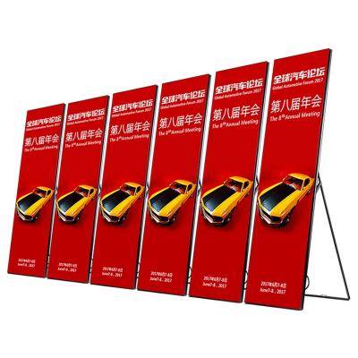 China P2.5/P3 Indoor Floor Stand Moving Digital Led Poster Display With Good Quality for sale