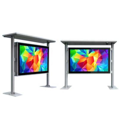 China 43 Inch Full Hd Outdoor Vertical LCD Digital Signage Outdoor Interactive Commercial Floor Standing Video Advertising Display For Plaza for sale