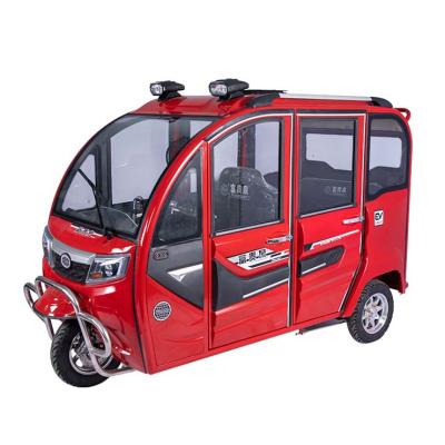 China Fuguiquan passenger closed cabin passenger tricycle 3 wheel electric taxi tricycle for sale