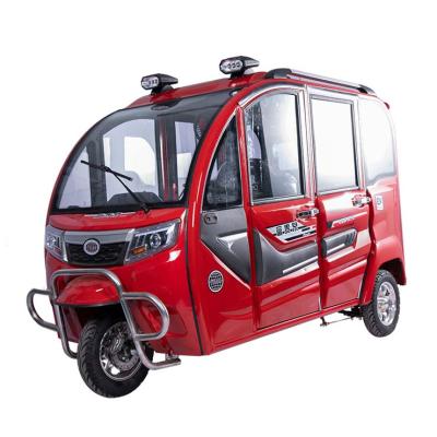 China Electric Passenger Taxi Tricycle Tuk Tuk Bajaj Enclosed Cabin Passenger Tricycle for sale