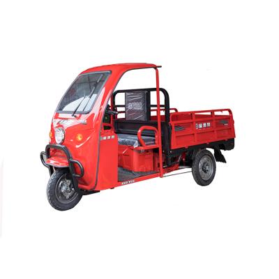 China 60v Big Wheel Cargo Tricycle Three Wheel Electric Cargo Tricycle Open Type Electric Semi-Closed Cargo Tricycle for sale