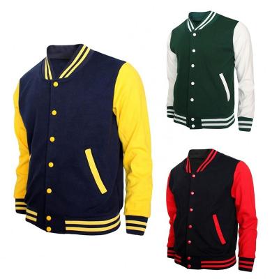 China Viable Wholesale Blank Custom Made Unisex Baseball Jackets Mens Casual Winter College Jacket Letterman Cotton Varsity Jacket Simple Custom for sale