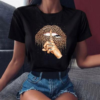 China Custom Graphic Ladies Tee Shirt Anti-Wrinkle Print Casual T-shirt Tops Tee For Women for sale