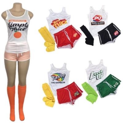 China 2022 QUICK DRY new custom logo plus size women summer sets two piece biker short set with short slouch socks snack sets women for sale