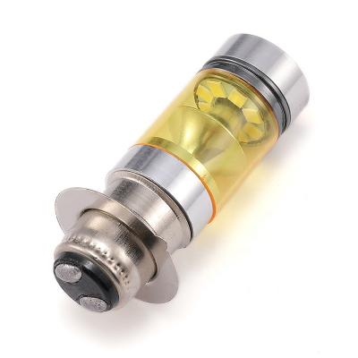 China Motorcycle LED headlight P15D 100w single claw 2835 high power 20SMD highlight H6 bulb gold light headlight P15D-2835-20SMD for sale