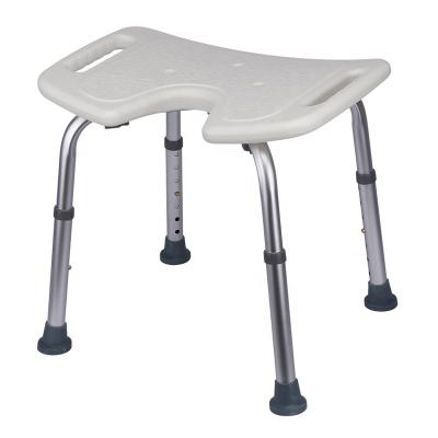 China New High Quality U Shaped Stable Adjustable Bathroom Safety Bath Chair Adjustable 7 Tiers Legs View Shower Chair for sale