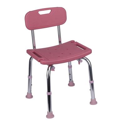 China Adjustable 5 Tiers Legs Bathroom Seat Shower Chair Bath Tub Shower Stool with Non-Slip Foot Pads and Backrest for Helper Elders Adults Kids for sale