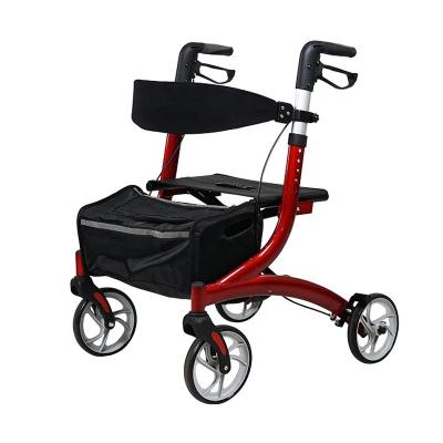 China Hot Sales European Design Folding Lightweight Rollator Walker With Seat For Older 130kgs (286 lbs) for sale