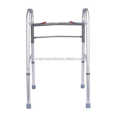 China Medical aluminum frame aluminum frame mobility 4 legs walking aids rollator folding adult older walker for adults for sale