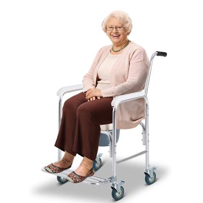 China 2022 New Product China Supplier High Quality Aluminum/HD-PE/Plastic Wheelchair Commode Shower Bath Chair With Toilet Commode for sale