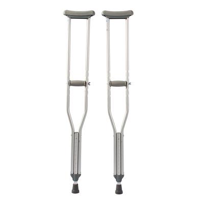 China 9 Tiers Adjustable Medical Supplies Adjustable Aluminum Axillary Crutches Supports Underneath for Disabled/Handicapped for sale