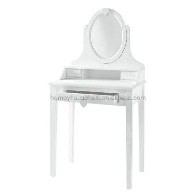 China Modern White Cosmetic Desk Table And Mirror Dressing Table With Light Fills Light for sale