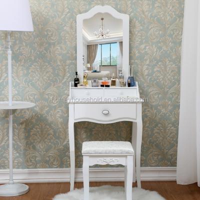 China DIY Dressing Table 2020L Luxury White Dressing Table With Mirror And Stool for sale