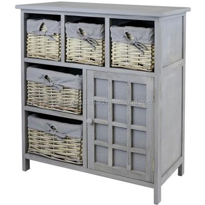 China Home Solid Wood Storage Drawer Dining Room Furniture Wicker Basket Storage Unit for sale