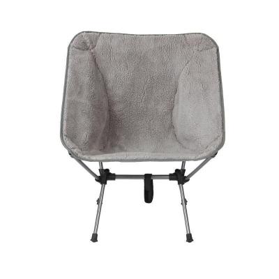 China Factory Manufacture Lightweight Outdoor Garden Sherpa Fleece Winter Cushion Folding Ultralight Aluminum Camping Chair for sale