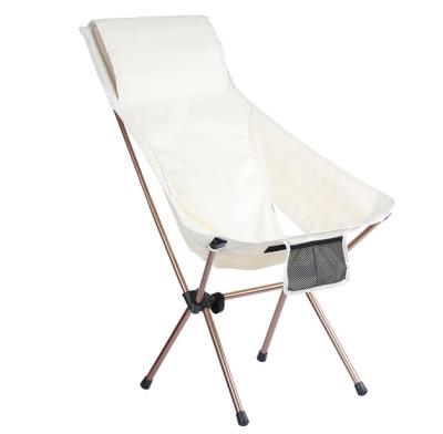 China New Logo Outdoor Lightweight Portable Foldable Recliner Custom Aluminum Alloy High Back Easy-carry Beach Camping Chair for sale