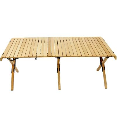 China Tianye Garden Egg Roll BBQ Travel Camping Wooden Portable Durable Folding Table Hot Selling Outdoor Fishing Table for sale