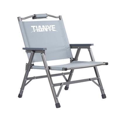 China Wholesale Custom Color Fishing Titanium Beach Kermit Chair Portable Outdoor Furniture Camping Chairs Aluminum Titanium Folding for sale